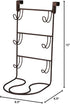 Spectrum Diversified myBella 4-Tier Over-The-Cabinet Station with Blow Dryer Holder, Bronze Hair Tool Storage Hooks