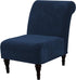 H.VERSAILTEX Armless Accent Chair Covers Thick Velvet Armless Chair Slipcovers High Stretch