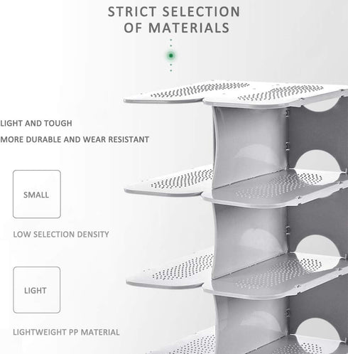 6-Tier Closet, Narrow Shoe Rack for Small Entryways, Space-Saving Adjustable Stackable Shelves, Free Standing Shoe
