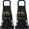 DILLMAN Women Kitchen Apron with Hand Wipe Pockets, Big Pocket, Waterproof for Cooking and Baking
