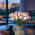 20pcs Lighted Artificial Calla Lily Bouquet Faux Floarl Night Light Real Touch Flower Night Light LED Calla Lily