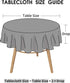 Hiasan Round Tablecloth 70 Inch, Waterproof Stain Resistant Polyester Fabric Table Cloth for Dining Room