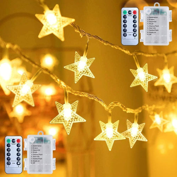 Brightown Star String Lights - 2 Pack Total 33ft 100 LED Star