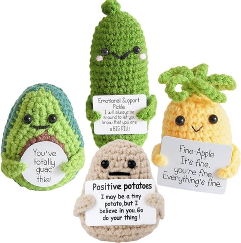 Generic Positive Potato Bulk Emotional Support Pickle, 3 Inch Handmade Crochet Vegetables Animals