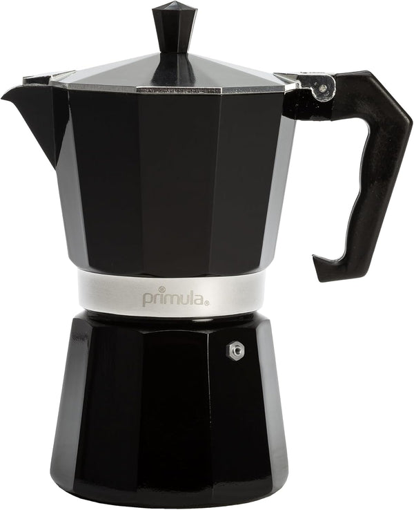 Primula Classic Stovetop Espresso and Coffee Maker, Moka Pot for Italian and Cuban Café Brewing, 6 Espresso Cups, Black