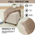 Ottoman Cover Square Velvet Storage Ottoman Slipcovers Thick Stretch Footrest Foot Stool Covers Protector with Elastic