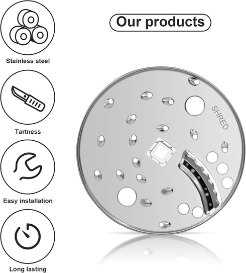 SLICE SHRED DISC BLADE for Hamilton Beach Food Processor - Compatible with Models 70730, 70670, 70740, 70760