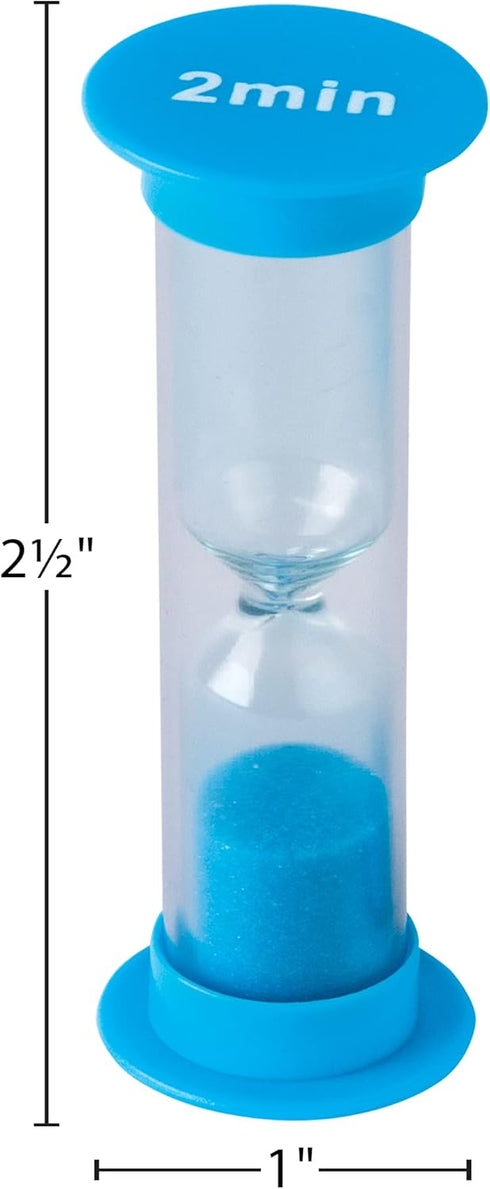 Teacher Created Resources Mini Sand Timers Combo 4-Pack - Red, Blue, Yellow, Green