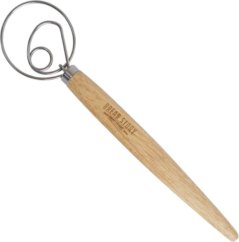 Bread Story Set of 3 Danish Whisk Dough Lame Slashing Tool and Wooden Scraper Tool for Pastry Baking