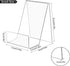 Acrylic Book Stand, 10 Pack Plastic Display Easel with Ledge, Clear Tablet Holder for Displaying Pictures, Albums, Books, Music Sheets, Notebooks, Artworks, CDs (3 x 3.5 x 4 Inch)
