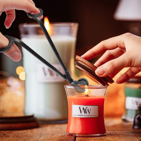 SUMAJU 2 in 1 Candle Accessory Set, Wick Trimmer & Dipper, Stainless Steel Cutter for Candle Lovers (Black)