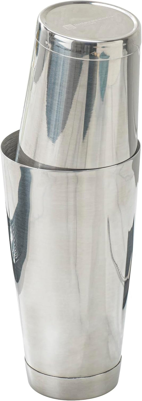 Restaurantware Bar Lux 16 Ounce Boston Shaker, Metal Cocktail Shaker, No Leak Stainless Steel Mixer