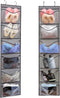 2 Pack Over the Door Shoe Organizer Hanging Shelves for Closet, 6 Large Pockets, Stuffed Animals Holder