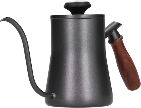 Coffee Kettle - Hand Breathe Stainless Steel Pot with Fine Mouth for 550Ml Pour Over Coffee Makers (Black)