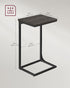Set 2, ULET355B42 VASAGLE C-Shaped End Table, of Side Table for Sofa, Couch Table with Metal Frame, Small TV Tray Table