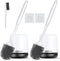 Lefree 2 Pack Silicone Toilet Brush,Rubber Toilet Bowl Brush and Holder Set