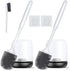 Lefree 2 Pack Silicone Toilet Brush,Rubber Toilet Bowl Brush and Holder Set