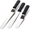 Sorxine Angled Icing Spatula Set of 3, Metal Stainless Steel for Kitchen Cake Baking Decorating, 6", 8", 10" Blade