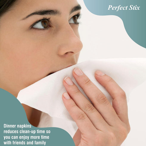 Bell Marque 300 Pack White Dinner Napkins - 2-Ply, 17" Width, 15" Length, 0.1" Height