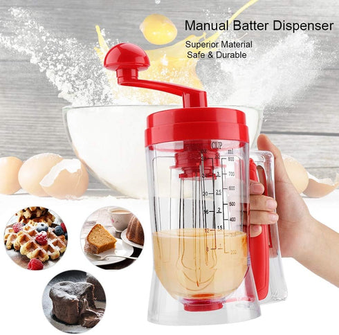 Hand-Held Manual Mixers, Kitchen Hand Mixer for Making Cakes, Waffles, and Batters