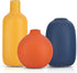 Cute Vase Matte Ceramic vases set of 3 Orange, Modern Boho Vases