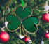 Irish Christmas Ornament, Shamrock Symbol of Ireland, 3 7/8 Inch Tree Decoration