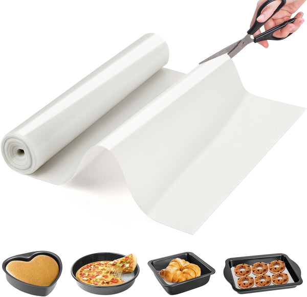 Silicone Baking Mat Roll, Food Grade Macaron Bread Pizza Mat, Reusable for Baking, Washable Oil-Proof