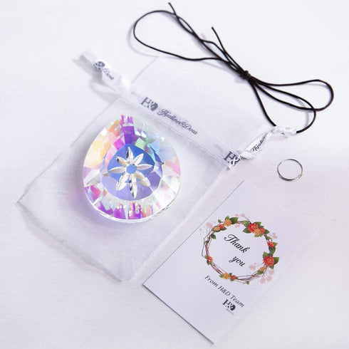 76mm H&D HYALINE & DORA Crystal Rainbow Sun Catcher Hang for Window Glass Drop Pendant Lamp Chandelier Lamp Prisms
