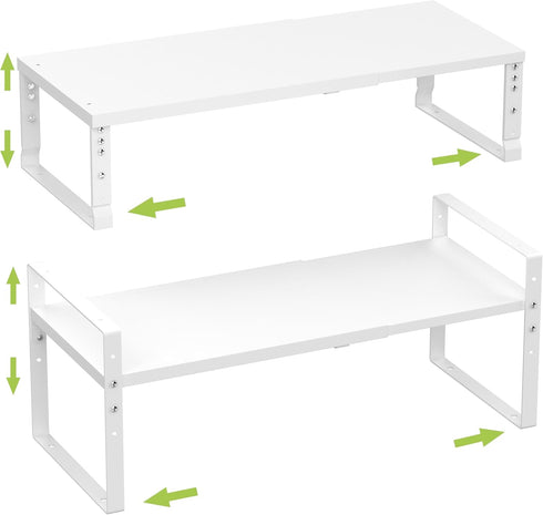 Jojocross Expandable,Stackable Spice Rack,Seasoning Organizer and Storage,Spices Jar Racks for Cabinet,Countertop, Metal