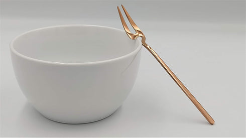 Modern Flatware - Luxury Stainless Steel Utensil Elegant Dinnerware Cutlery Set, Dishwasher Safe Forks Knives Spoons, Tableware (Rose Gold, 5pcs, Service for 1) by JADE X GINGER