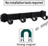 Magnetic BBQ Tool Rack, Universal Fridge Organizer Grill Cutlery Holder Towel Hanger - 4 Adjustable Rail Hooks Storage For Hanging Kitchen Utensils tongs,oven mitt,whisks,hand towel, etc. by AUXPhome