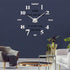 VANGOLD Large Wall Clocks, DIY Modern 3D Wall Clock with Mirror Numbers for Home Office Decor