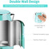 Electric Kettle (BPA Free), Double Wall Water Boiler Heater, 1.5L Stainless Steel Coffee Pot