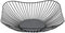 Metal Wire Countertop Basket for Fruit, 10 Inches Black Storage Holder Stand for Kitchen, Vegetable Bowl