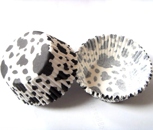 Cow Animal Paper Muffin Cupcake Liners, 100 pcs Birthday Baking Cups Holders, Standard Size 2x1.25inch