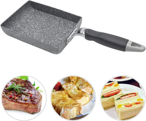 Tamagoyaki Omelette Pan, Japanese Square Egg Pan Nonstick Frying Pan for Eggs, Sandwiches, Pancakes, Omelets(size:straight side) by RVXlRDN