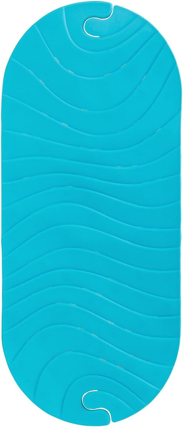Boon B11192 RIPPLE Textured Non Slip Baby Bath Tub Mat with Hanging