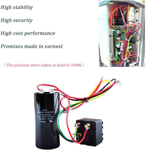 CSR-U2 Hard Start Kit for 3.5 to 5 Ton Units, HVAC Hard Start Capacitor Kit for Air Conditioner