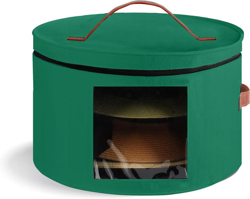 Hat Box, Stackable Round Brim Hats Organizer Bag for Closet, Travel Hat Boxes for Women