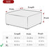 ANWUCHEN Stretch Knitted Jacquard Ottoman Cover - Soft Slipcover for Square Storage Ottoman - Thick Foot Stool Cover