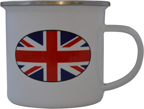 Rogue River Tactical UK UNited Kingdom Camp Mug Enamel Camping Coffee Cup Gift Union Jack Camping Gear by Rogue River Tactical