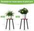 Vecxoty 16.7" Wood Plant Stands Indoor, Tall Plant Stand Outdoor Mid-Century Plant Stool, Single Plant Table Modern