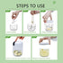 (100+250+350ML) White 3 CUP Cordless Mini Food Chopper, Small Food Processor for Garlic, Nut, Meat