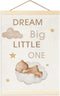 Fisahat Teddy Bear Nursery Banner Decor, Cute Sleeping Baby Bear Inspirational Kids Wall