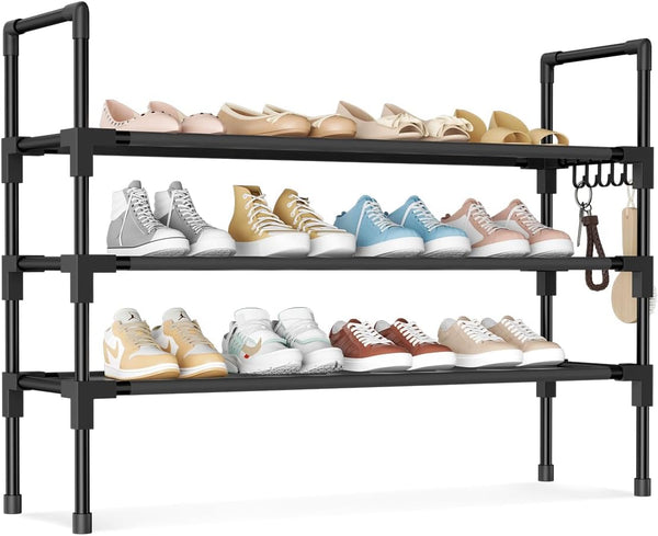 3 Tier Shoe Rack, Shoe Organizer Storage for 16-20 Pair Boot and