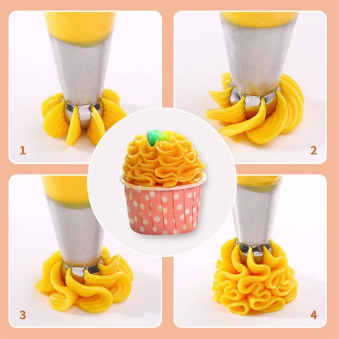 Hofumix Russian Piping Tips Cake Decorating Kit, 6pcs Buttercream DIY Baking Tools