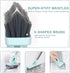 Affogato Floor Scrub Brush, Bathroom Long Handle Bathtub Push Broom, Shower Tile Grout Scrubber for Hard to Reach Areas
