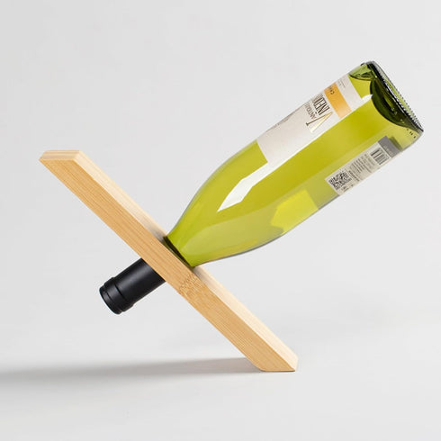 2PCS Wine Bottle Holder, Bamboo Wine Rack for Countertop, Kitchen Storage, Pantry Cabinet Bar Decor