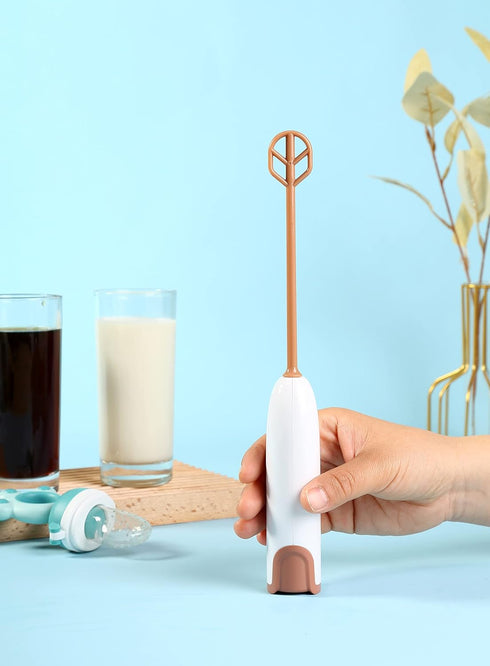 Handheld Electric Baby Formula Mixer, Handheld Drink Mixer (White)