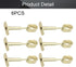 MroMax Shower Curtain Rods, Wall Mounted Support Bracket for Pipe Diameter 0.63" x 1.18" (Golden Tone, 4pcs)